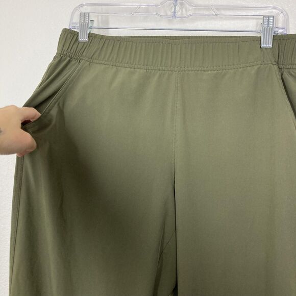 Eddie Bauer Pants Womens Medium Olive Departure Ankle Pull On Stretch Travel - Picture 3 of 16
